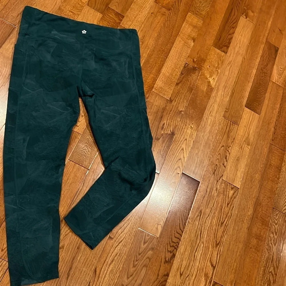 Tuff athletics forest green printed leggings Sz XXL - Picture 15 of 17